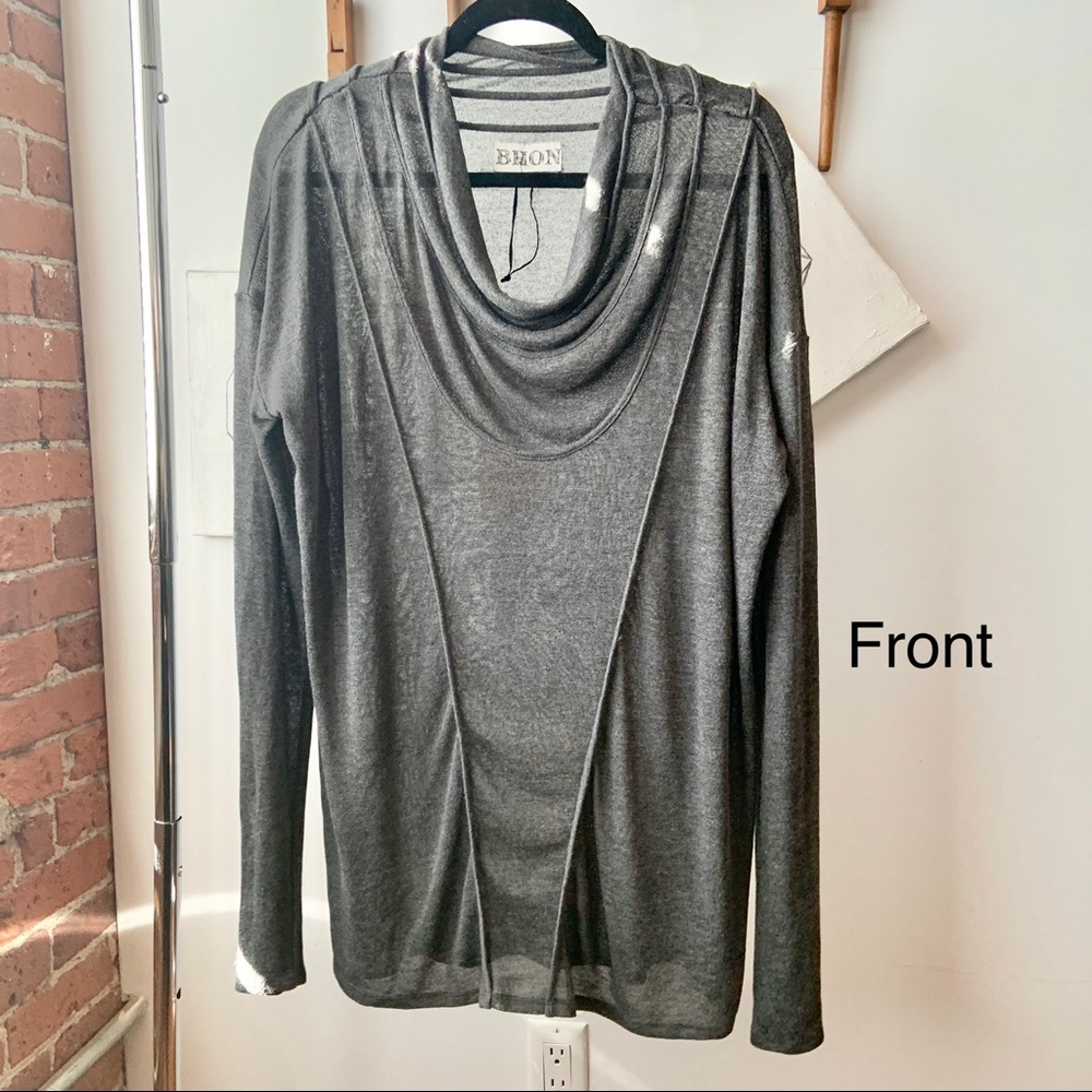 BHON elegant pullover, gray size Lg, $14